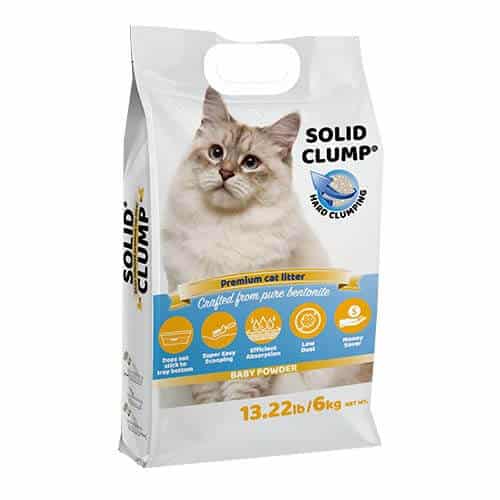 חול מתגבש לחתול סוליד קלאמפ בניחוח טלק