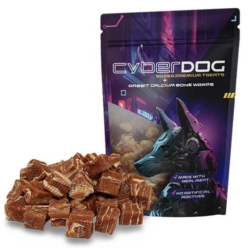 חטיף סייבר דוג רך ארנבת משויש 100 גרם לכלב