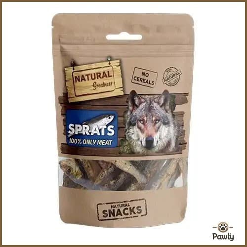 חטיף נטורל גרייטנס טבעי סרדינים מיובשים לכלב