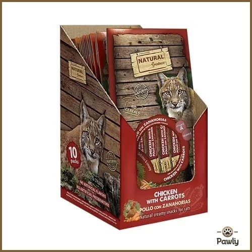 חטיף שלוק נטורל גרייטנס עוף וגזר לתמיכה ושיפור הראייה לחתול