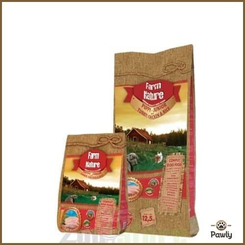 פארם נייצ'ר הודו עוף ואורז לכלב גור