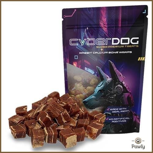 חטיף סייבר דוג רך ברווז משויש 100 גרם לכלב