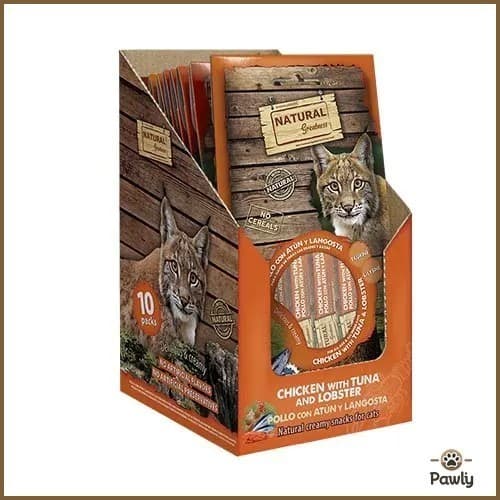 חטיף שלוק נטורל גרייטנס עוף טונה ולובסטר לתמיכה במערכת החיסונית לחתול
