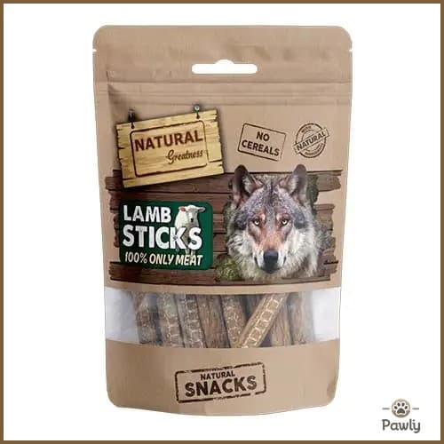 חטיף נטורל גרייטנס טבעי מקלות טלה לכלב