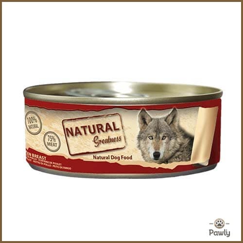 שימור נטורל גרייטנס 70% בשר לכלב חזה עוף