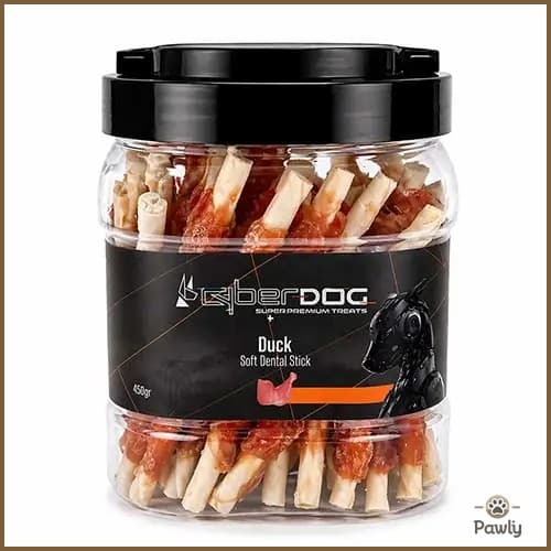 צנצנת סייבר דוג מקלות דנטליים בציפוי ברווז לכלב